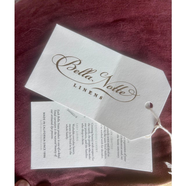 Bella Notte Linens Ines Euro Sham With Knife Edge in Mahogany For Sale - Image 9 of 12