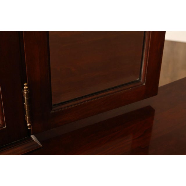 Pennsylvania House Chippendale Style Cherry Long Dresser with Mirror For Sale - Image 13 of 18