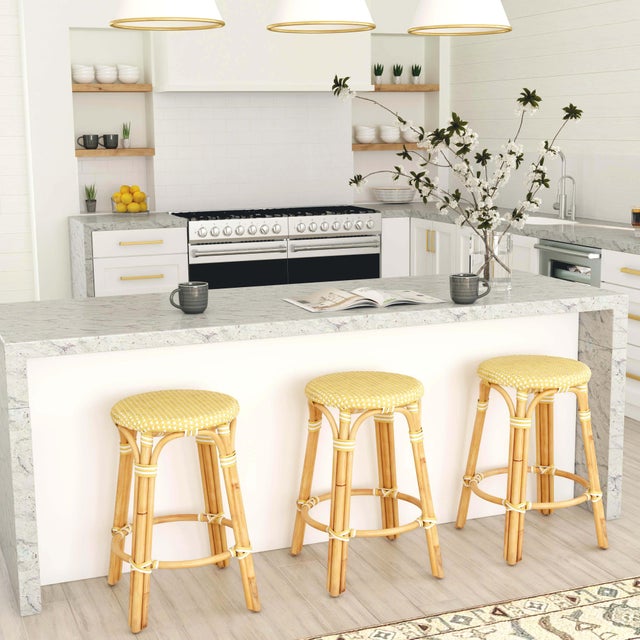 Evoking images of sidewalk tables in the Cote d'Azur, counter stools like this will give your kitchen or patio the casual...