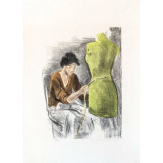 1980s Raphael Soyer "Seamstress II" Color Print For Sale