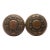 Pair of Antique Brass Flemish Corbin Door Knobs For Sale