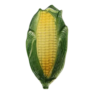 Trompe l'Oeil 1900s Corn on the Cob Small Platter, Portuguese, Earthenware