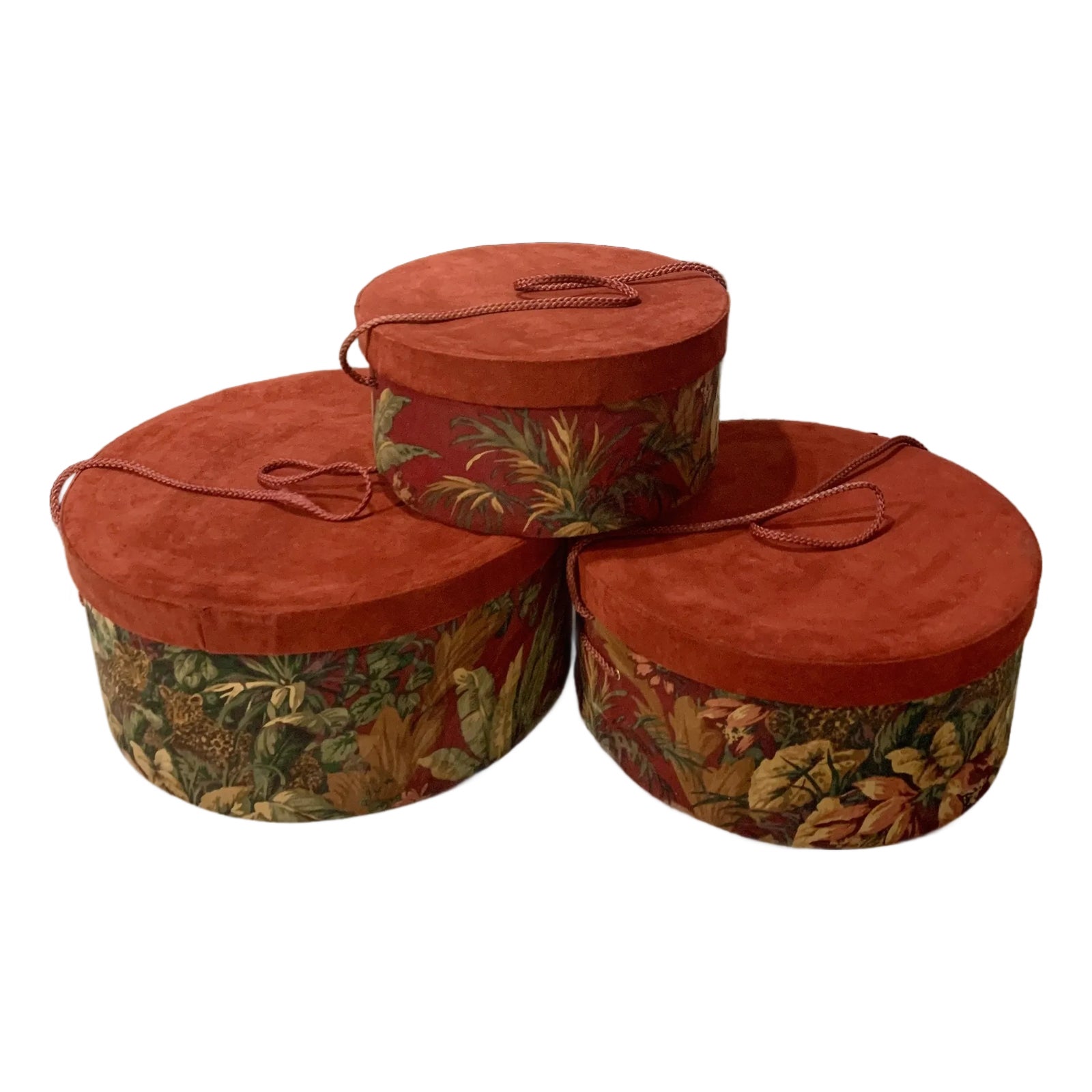 Vintage Set of Nesting Hat Boxes | Chairish