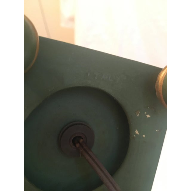 Green Italian NeoClassical Ceramic Table Lamp For Sale - Image 8 of 10