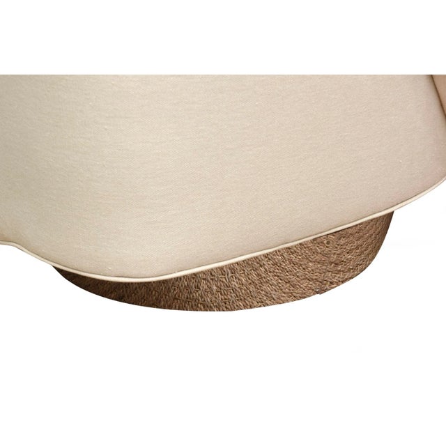 Michael Wolk for Directional Upholstered Sculptural Swivel Chairs With Stainless Steel Base 90's Base For Sale - Image 10 of 12