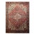 Vintage Persian Heriz Rug, Hand-Knotted Wool, Geometric Medallion Pattern, Red & Navy, 9x11 For Sale