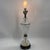 Stone Vintage Hollywood Regency Cut Glass Brass Table Lamp Black Marble Base For Sale - Image 7 of 10
