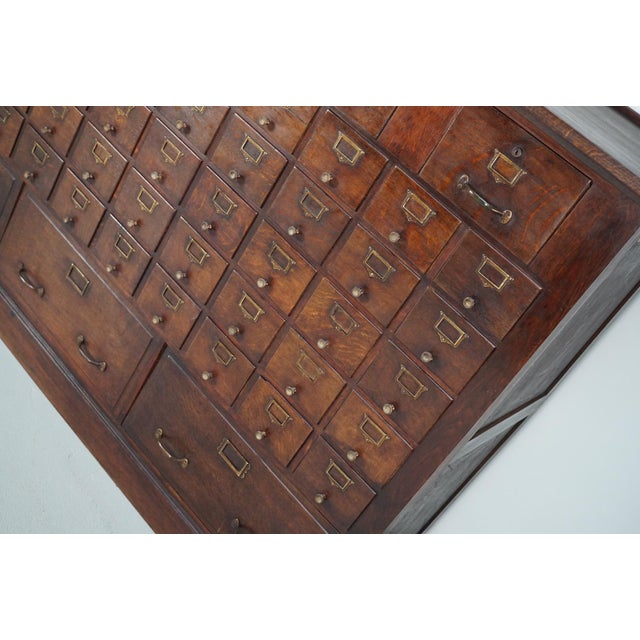 Brown Large French Oak Notary Apothecary Cabinet, 1920s-1930s For Sale - Image 8 of 18