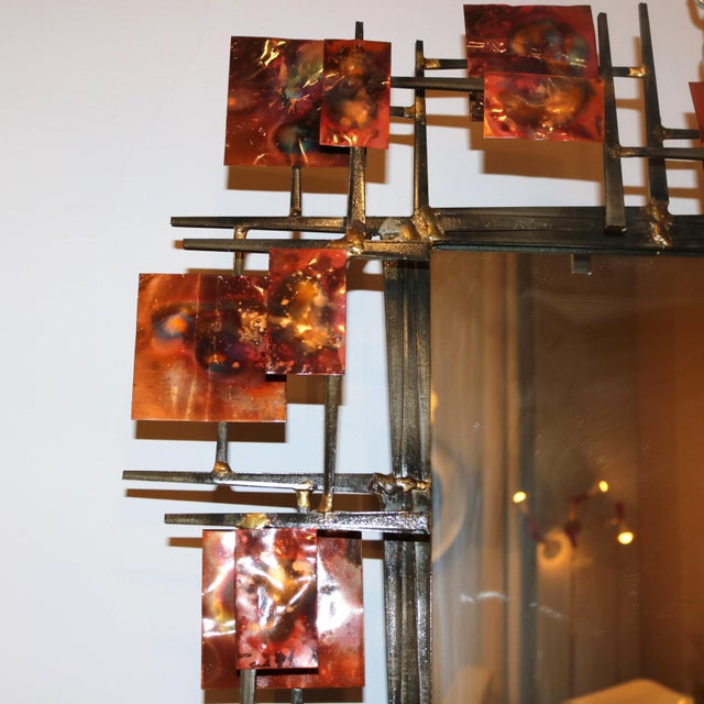 2010s Sculptural Contemporary Brutalist Mirror For Sale - Image 5 of 8