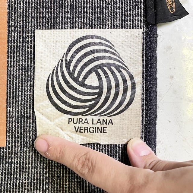 Modern Italian Black Wool Rectangular Rug attributed to Missoni, 1990s For Sale - Image 13 of 14