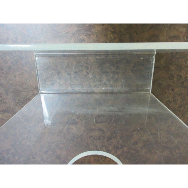 Vintage Mid Century Lucite Ghost Magazine Rack For Sale - Image 9 of 9