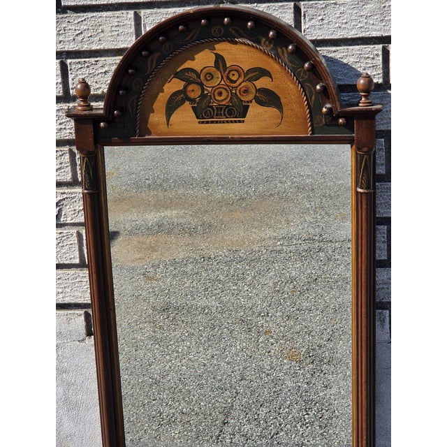 1920 English Regency, Hand Painted Beautiful Hallway/ Living Room Mirror. For Sale - Image 11 of 17