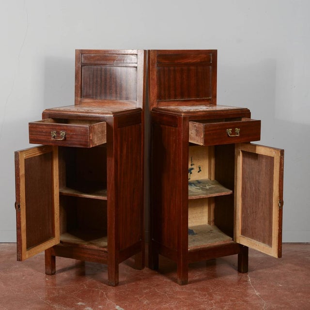 Mahogany Bedside Tables with Liberty Tops, Set of 2 For Sale - Image 13 of 18