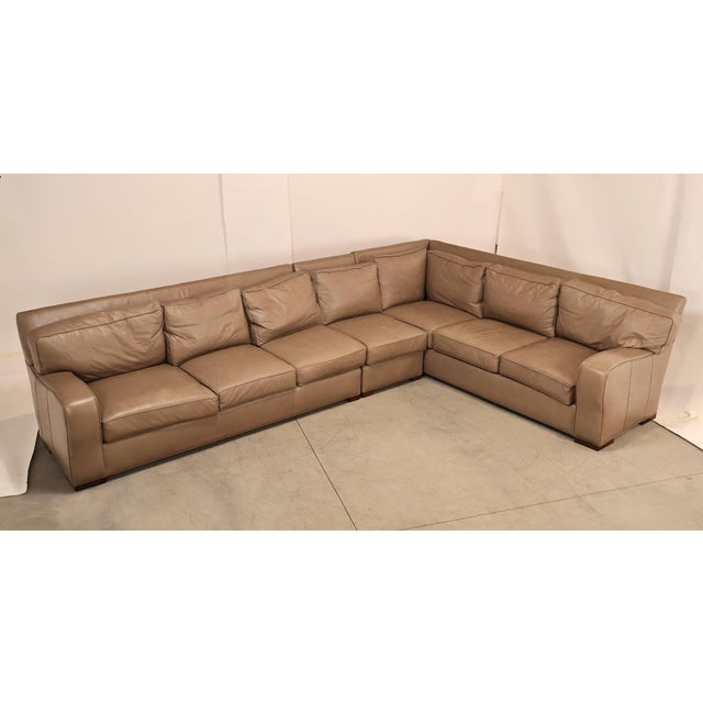 High Quality American Made Large Leather Sectional Sofa By Century Furniture. Large Modular Sectional Design Featuring...