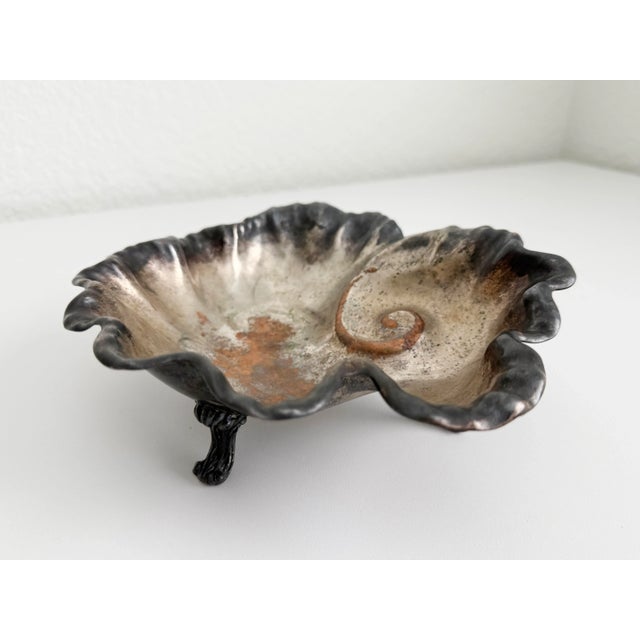 Vintage Silverplate Nautilus Footed Bowl For Sale In Sacramento - Image 6 of 8