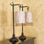 Vintage Bridge Arm Table Lamps With Beaded Shades - Pair For Sale - Image 17 of 18