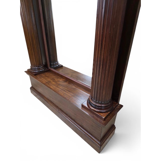 Antique Chicago Architectural Salvage Mahogany Pier / Hall Mirror For Sale In Chicago - Image 6 of 9