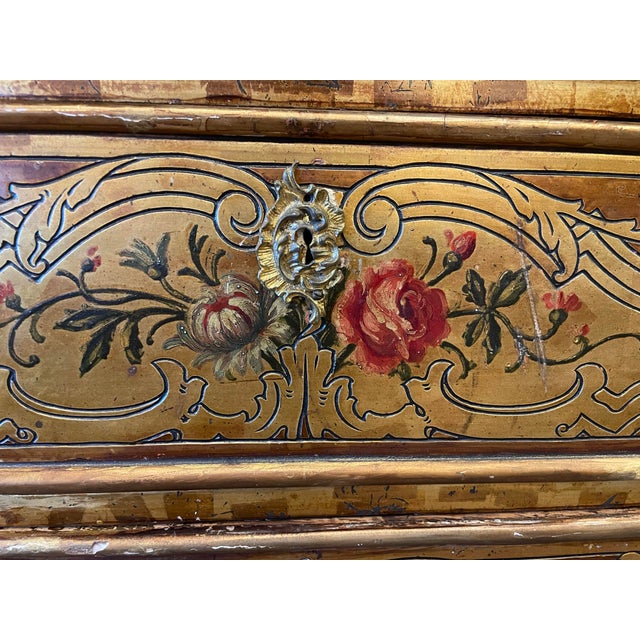 Brass Antique French or Italian Lady’s Dresser W/ 6 Drawers For Sale - Image 8 of 12