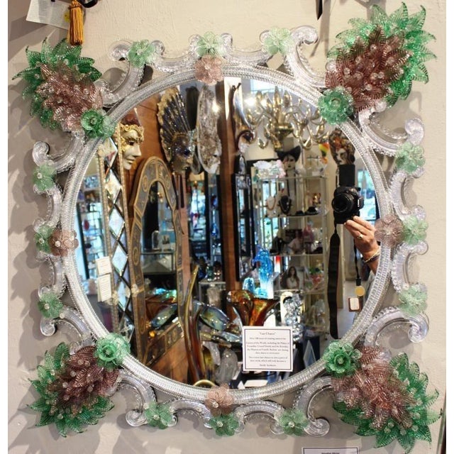 Price reduced $3,000. Now only $3,900! Stunning Vintage Handmade Venetian Mirror - Made by Fratelli Barbini! Unique,...