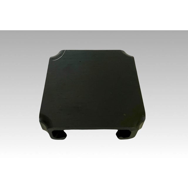 Vintage Blue and White Porcelain Double Happiness Chinese Porcelain Vase With Foo Lions & Wood Stand For Sale In Tampa - Image 6 of 6