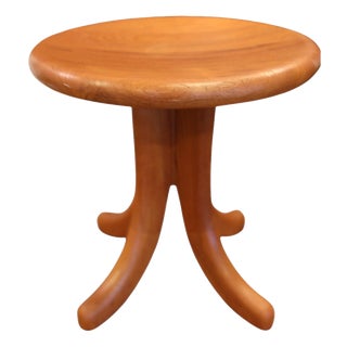 Sculptural Stool in Teak with Bowl Seat from Dyrlund, Denmark, 1960s For Sale