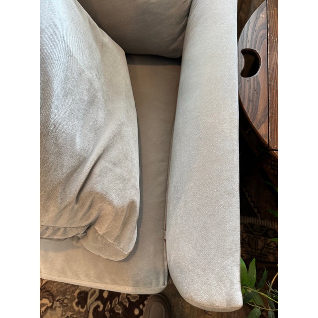 Gorgeous Cisco Radley 90in Sofa Silver Performance For Sale - Image 9 of 10