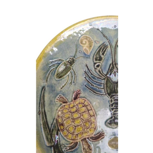 Pair of 19th Century French Majolica Palissy Platters For Sale - Image 4 of 7