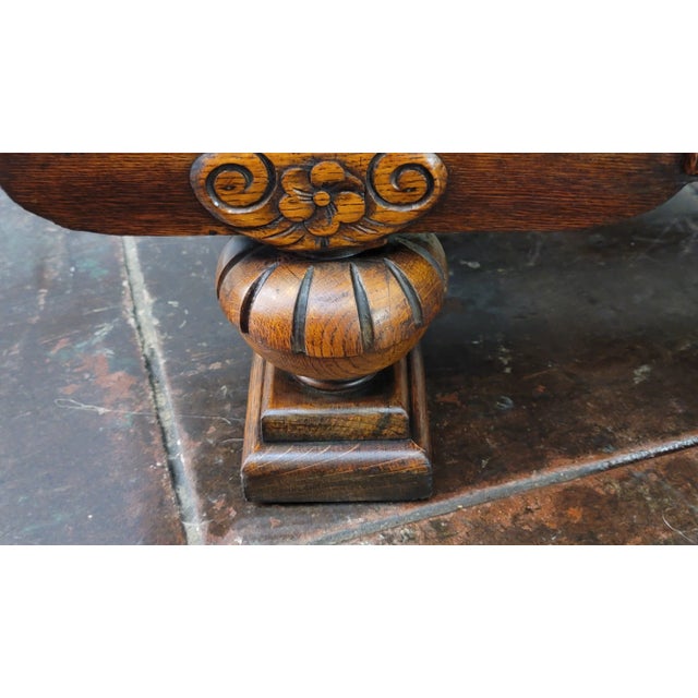 Antique 1920's Art Deco Drop Front Secretary " Side by Side" Tiger Oak For Sale - Image 10 of 10