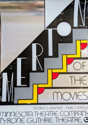 Roy Lichtenstein, Merton of the Movies, Original Screen Print on Silver Metallic Cardboard, 1968