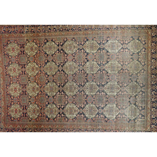 Late 19th Century Antique Mohtasham Kashan Rug 7'6'' X 10'3'' For Sale - Image 5 of 11