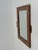 Mid-Century Modern Vintage Italian Wood & Brass Wall Mirror 1980s For Sale - Image 3 of 5