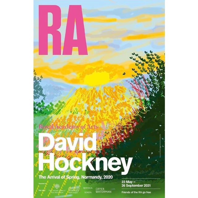 David Hockney Arrival of Spring Royal Academy London Museum Poster LONG SOLD OUT AT THE MUSEUM 30" X 20' ON THICKER NICE...