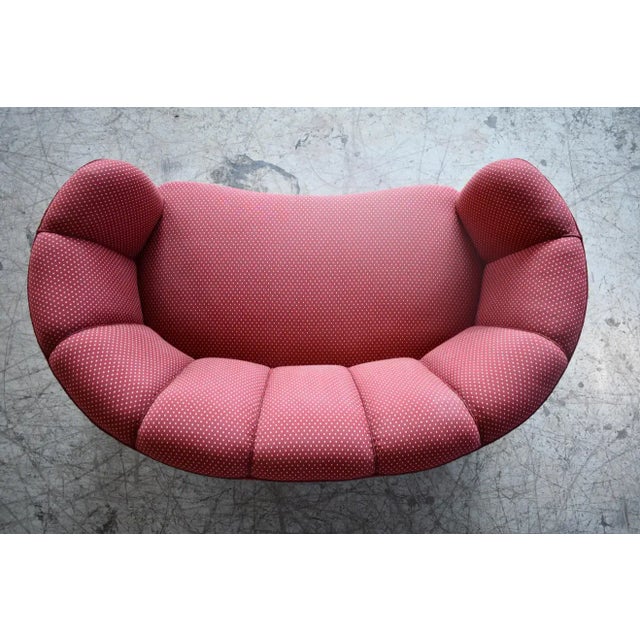 1940s Danish "Banan" Curved Loveseat From the 1940s For Sale - Image 5 of 6