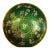 Vintage Cloisonné Enamel Eggshell Bowl – Emerald Green Ground With Gilt Floral Motif For Sale