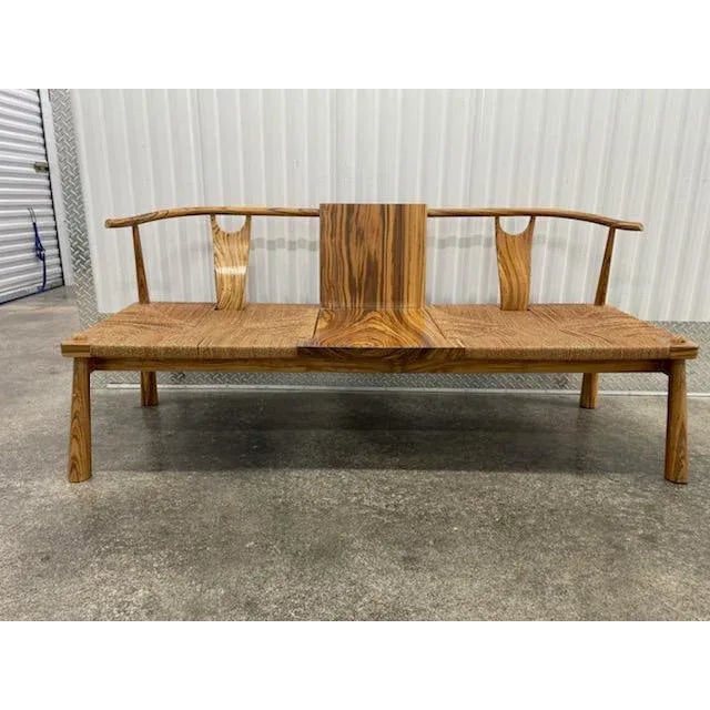 Designer Xiaojie Zhu Post Modern Studio Made Zebra Wood Bench For Sale - Image 13 of 13