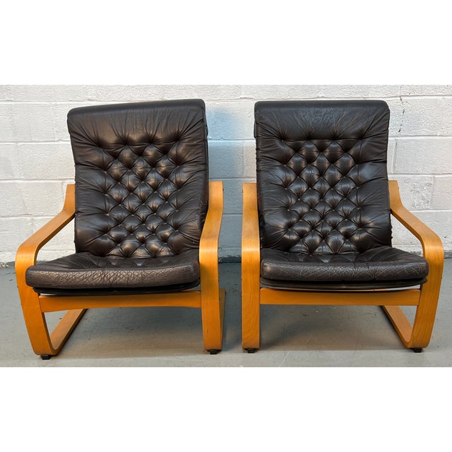 Iconic and highly collectible, these vintage “Poem” chairs were designed in 1976 by Japanese designer Noboru Nakamura for...