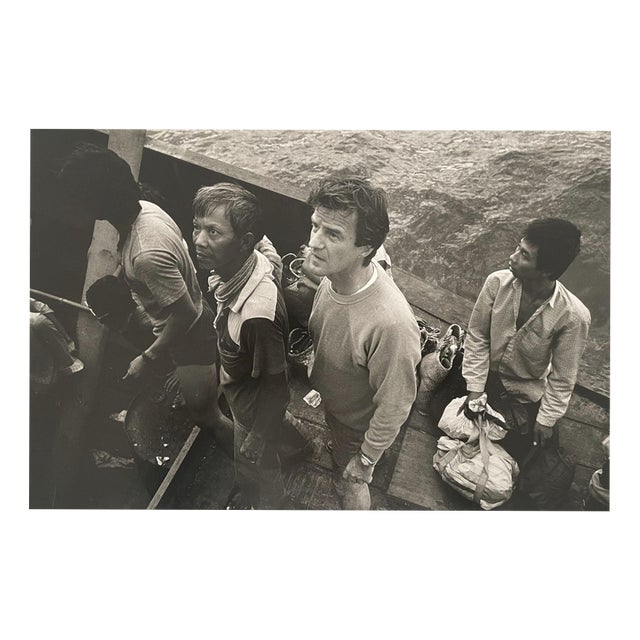 José Nicolas, Bernard Kouchner in the China Sea, 1987, Silver Print For Sale