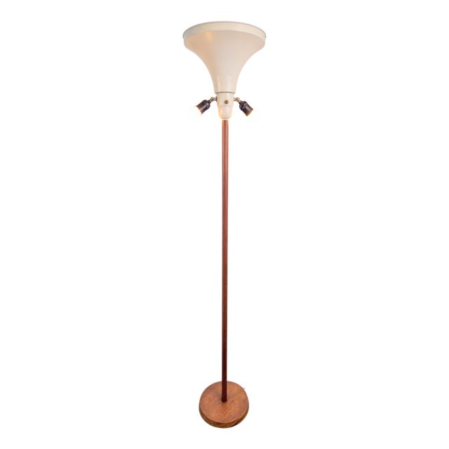 Mid-Century Scandinavian Teak Floor Lamp, 1960s For Sale