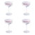 2020s Audrey 4-Piece Set Hand Etched Coupe Glasses, Clear Luster For Sale - Image 5 of 5
