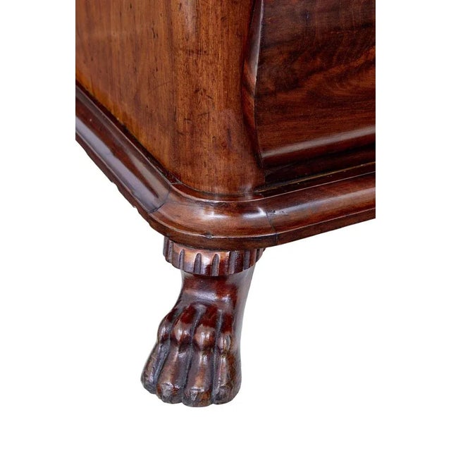 Vintage Danish Chest of Drawers in Flame Mahogany For Sale - Image 9 of 10