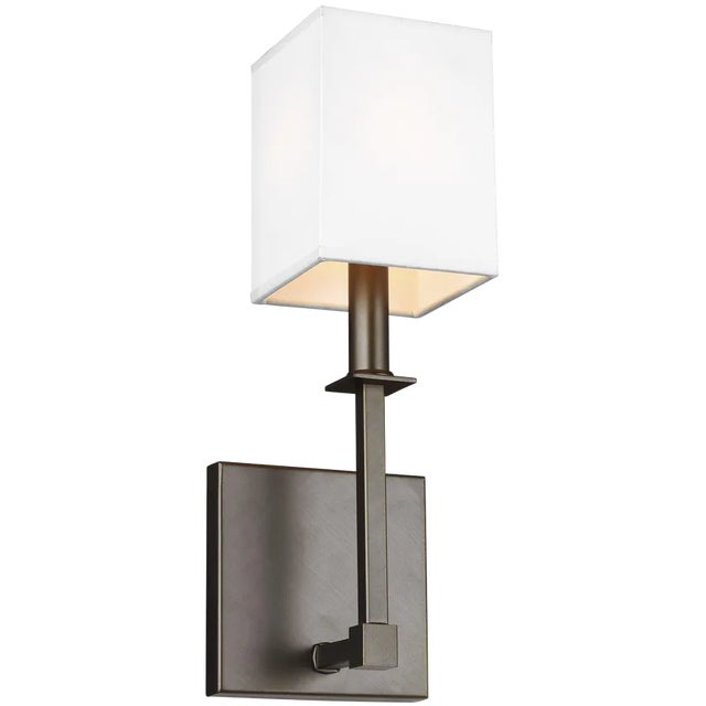 Transitional Sean Lavin By Visual Comfort Studio Quinn 1-Light Sconce in Antique Bronze For Sale - Image 3 of 3