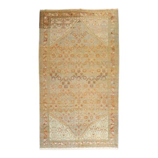 Antique Zabihi Collection Light Green Gallery Persian Malayer Rug - 5'7" x 10'3" For Sale