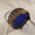 Late 19th Century French Empire Gilt Brass and Cobalt Glass Basket For Sale - Image 4 of 4
