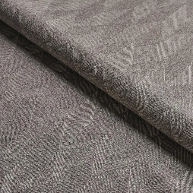 Schumacher Schumacher Ezra Wool Fabric in Basalt For Sale - Image 4 of 5