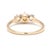Modern Antique Pearl & Diamond Ring, 14k Yellow Gold, Ring Size 4.75 For Sale - Image 3 of 5