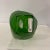 Contemporary Mid 20th Century Geometric Green Seed Glass Vase For Sale - Image 3 of 4