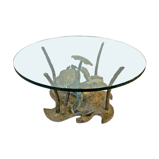 A Brutalist coffee table by the American artist and designer Silas Seandel (born 1937). From his Woodland series, the...