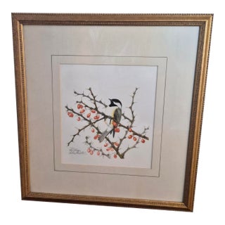 Sallie Middleton “December” Carolina Chickadee Limited Edition Lithograph For Sale