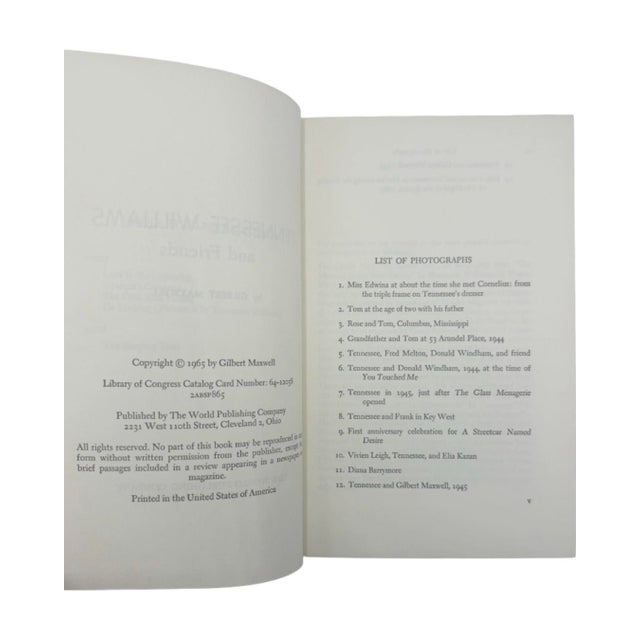 Tennessee Williams and Friends: An Informal Biography by Gilbert Maxwell For Sale - Image 4 of 13