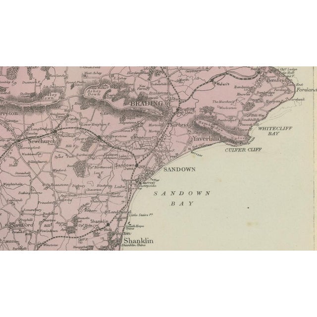 Isle of Wight Map by G. Bacon, London, 1885 For Sale - Image 4 of 10